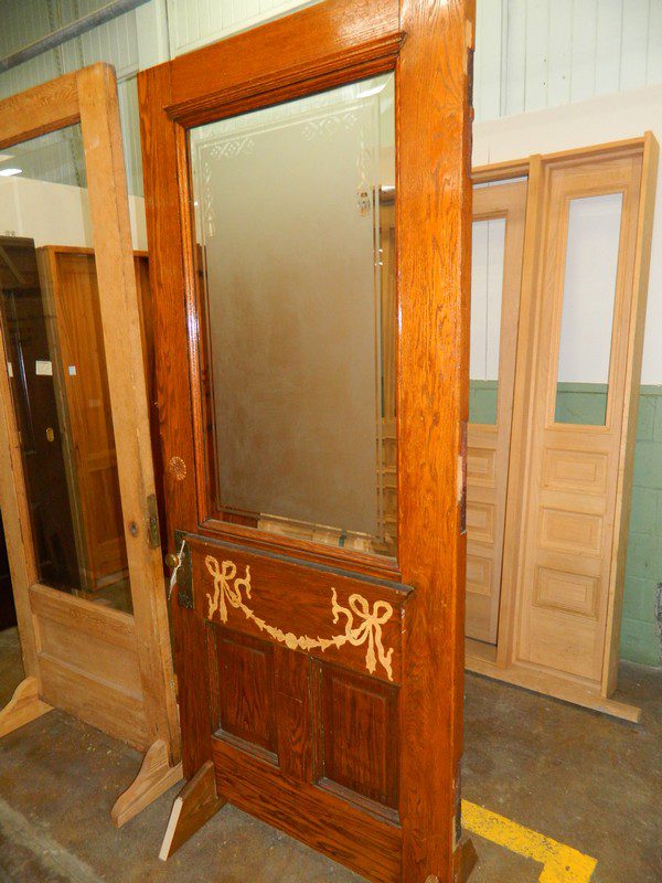 Beveled And Frosted Glass Entry Door, Beveled Glass Door Mirror