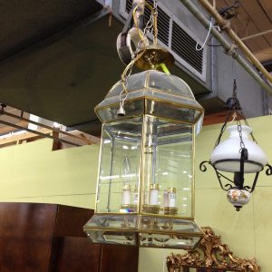 Brass Hanging Light Fixture