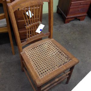 Antique Side Chair with Cane Seating • The Architectural Warehouse
