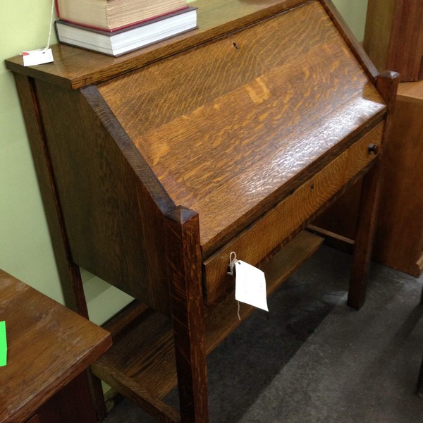 Arts And Crafts Tiger Oak Desk The Architectural Warehouse