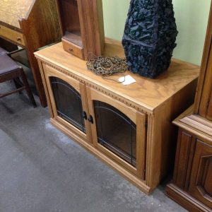 Small Cabinet with 2 Leaded Glass Doors