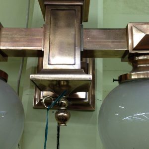 Heavy Brass Two Light Wall Sconce