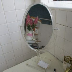 Vintage Oval Lucite Mirror