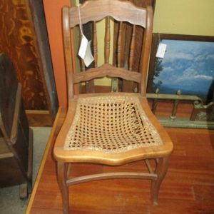Wooden Side Chair with Cane Seat