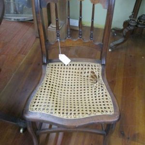 Wooden Side Chair with Cane Seat