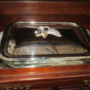 Silver Serving Tray with Ladle