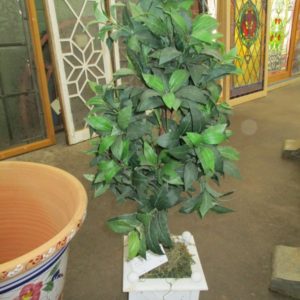 Artificial Plant in Lattice Garden Pot