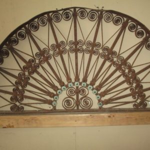 Ornate Half Round Iron Piece