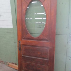 Beveled Oval Glass Cottage Door