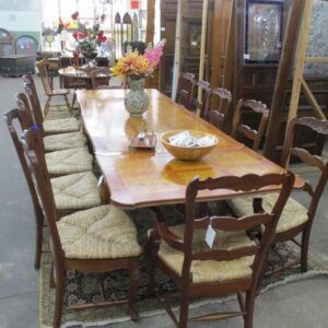 Set of 12 Louis XV Stained Walnut Chairs