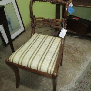 Antique Chair with Upholstered Seat