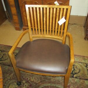 Oak Arm Chair with Caster Feet
