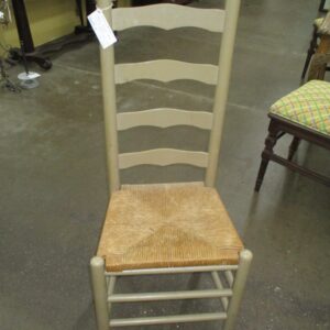 Heavy Ladder Back Chair with Rush Seat