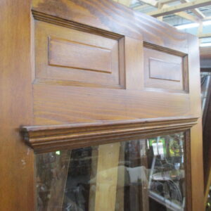 Antique Solid Wood 1 Light, 7 Panel Door